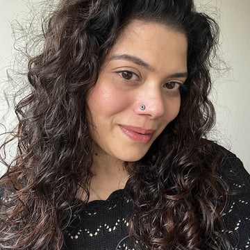 Black & Zircon Aztec Nose Pin